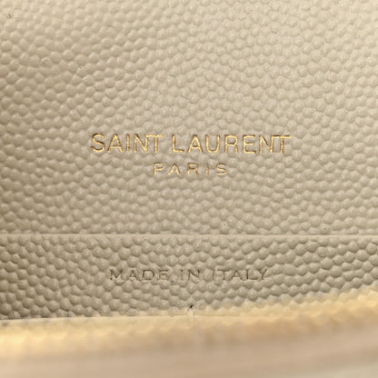 Saint Laurent Grain De Poudre Matelasse Chevron Cassandre Envelope Chain Wallet Nude Powder 6 of 14