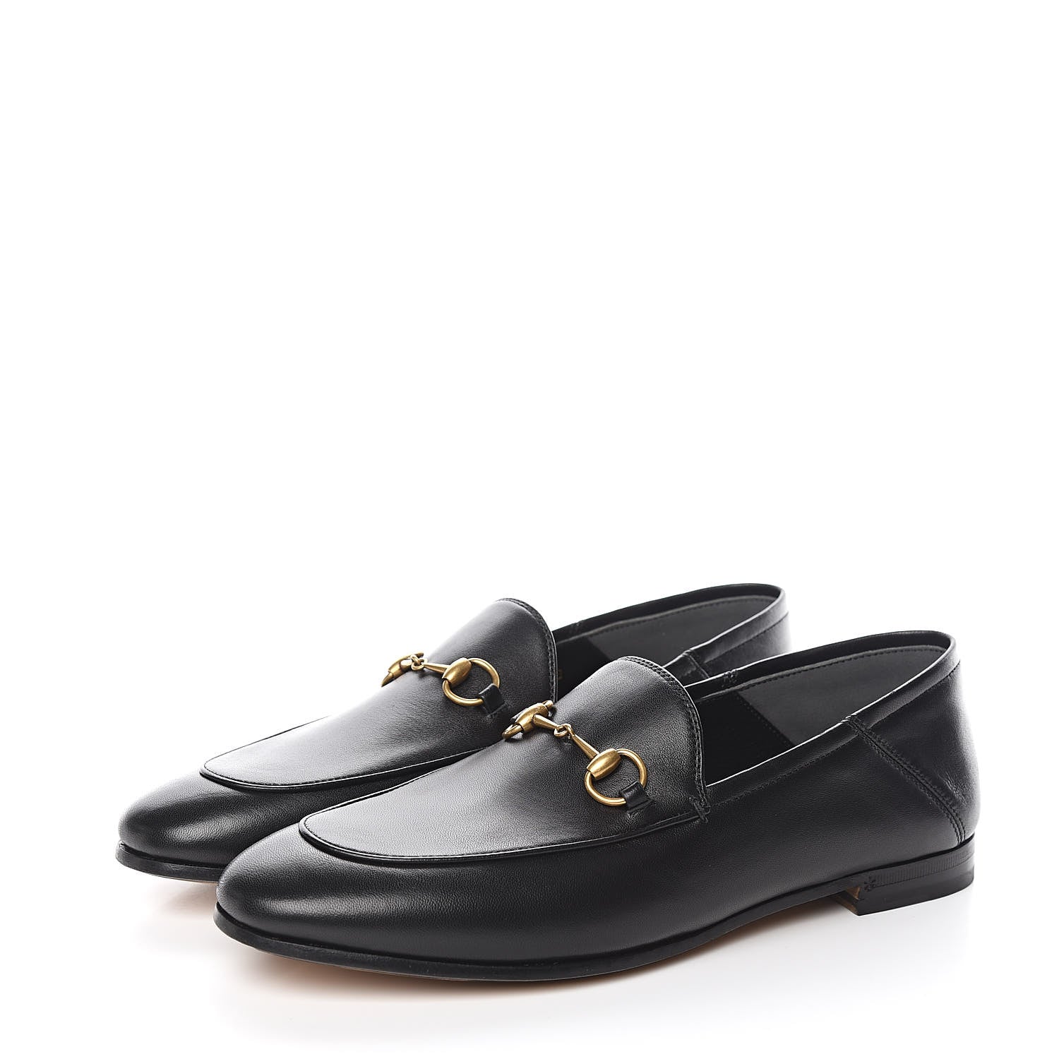 Gucci Lambskin Womens Brixton Horsebit Loafers 40 Black 3 of 9