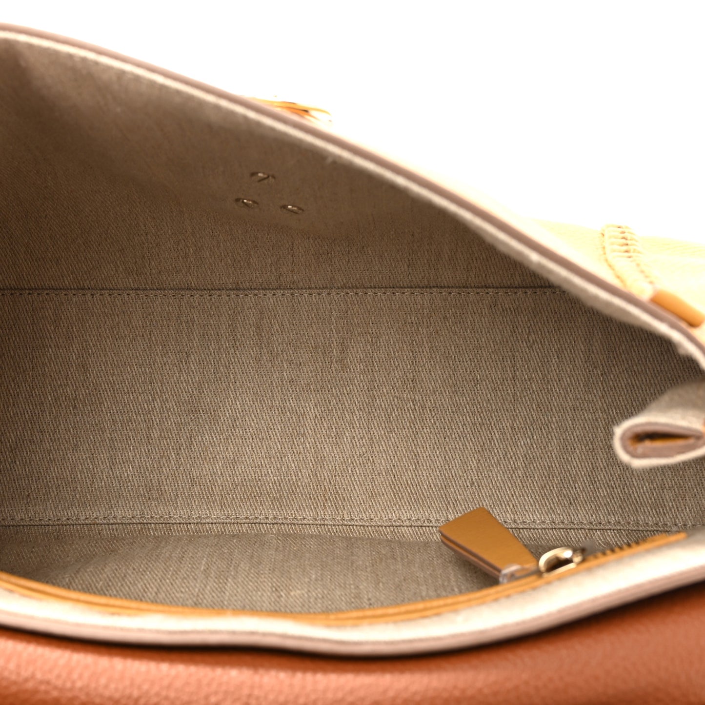 Grained Calfskin Medium Penelope Shoulder Bag Dusty Gold