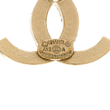 Chanel Crystal CC Earrings Light Gold 4 of 5
