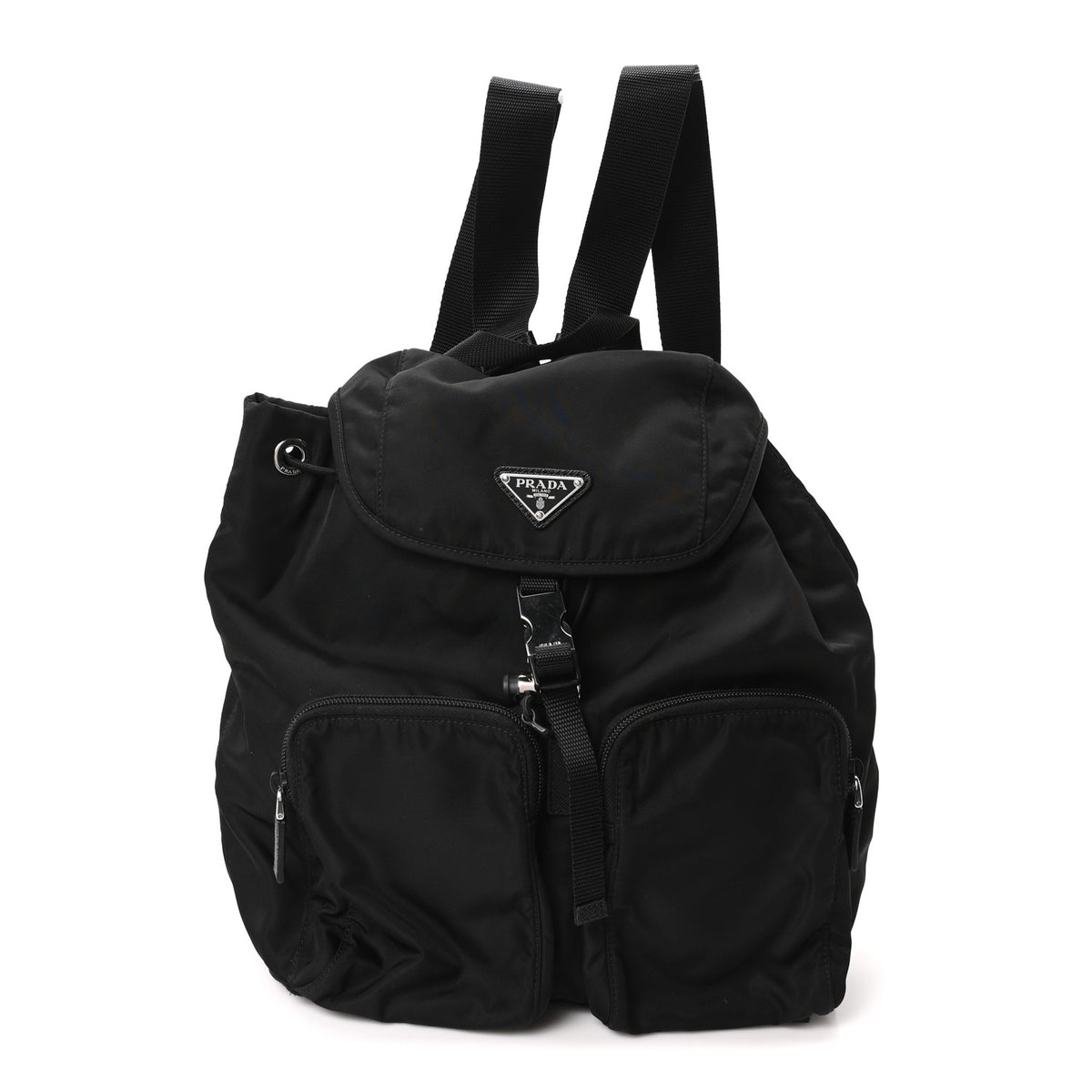 Tessuto Nylon Saffiano Vela Backpack Black