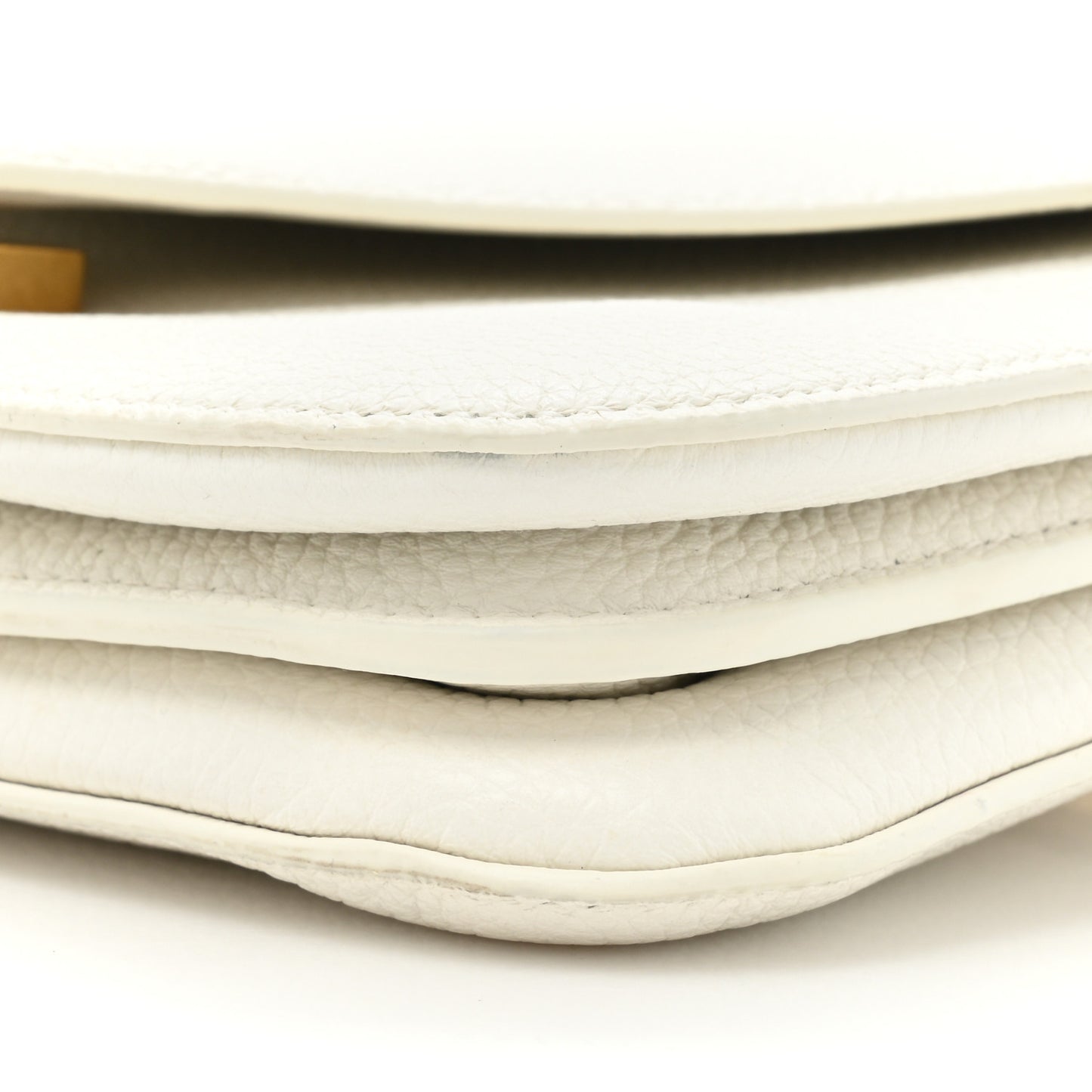 Calfskin Mount Envelope Bag White