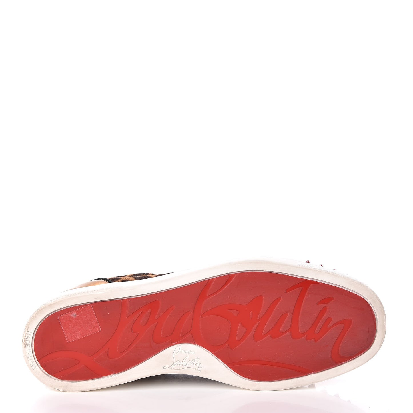 Pony Hair Spikes Orlato Flat Sneakers 38.5 Leopard