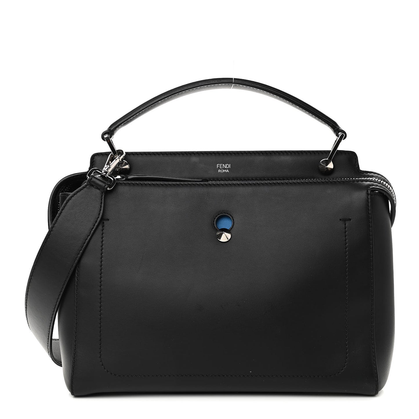 Vitello Baltico Dolce DotCom Satchel Black Blue Royal