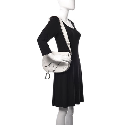 Christian Dior Calfskin Saddle Bag White 2 of 12