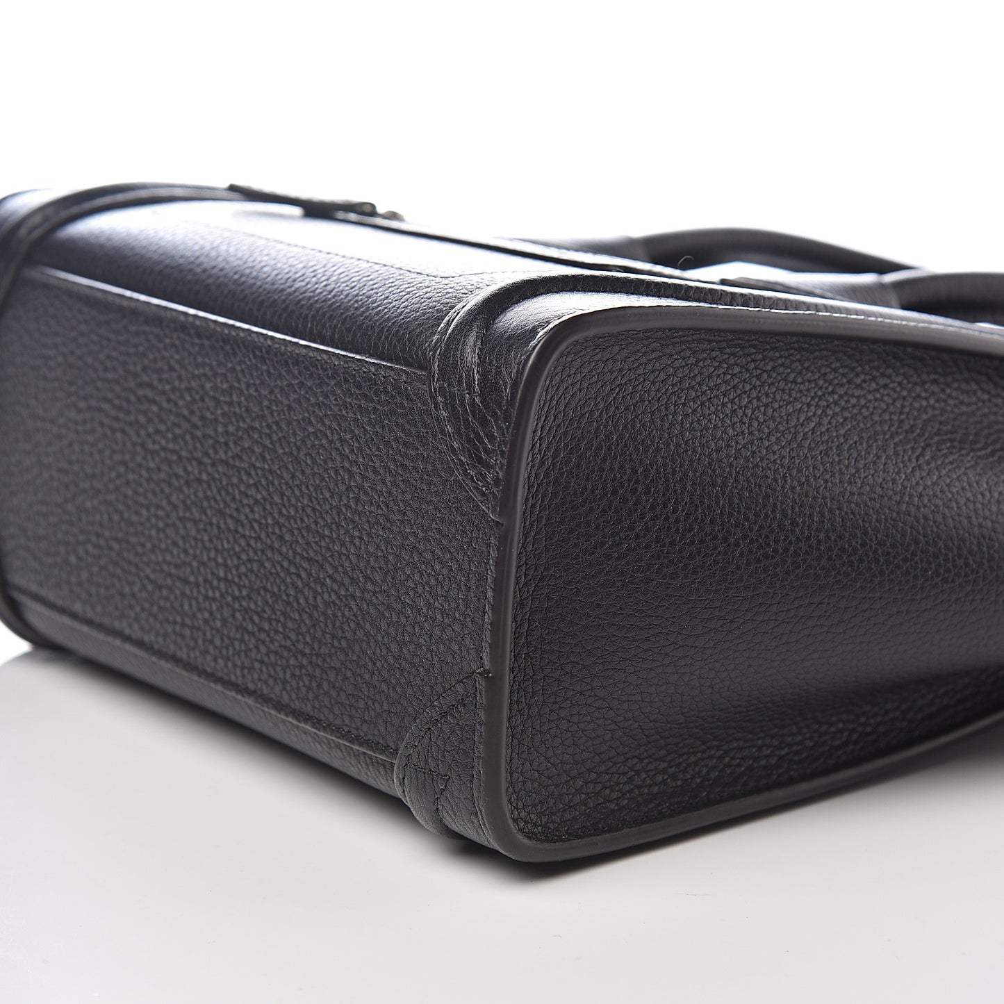 Drummed Calfskin Nano Luggage Black