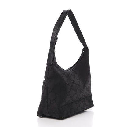 Gucci Nylon Monogram Small Hobo Black 3 of 15