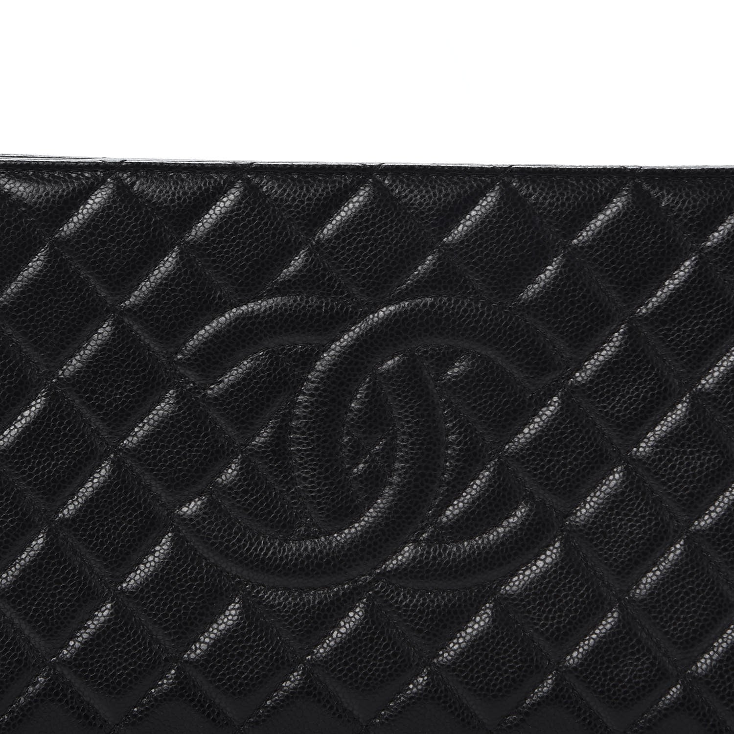Chanel Caviar Quilted CC Large Clutch Black 9 of 10