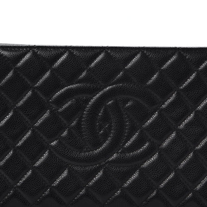Chanel Caviar Quilted CC Large Clutch Black 9 of 10