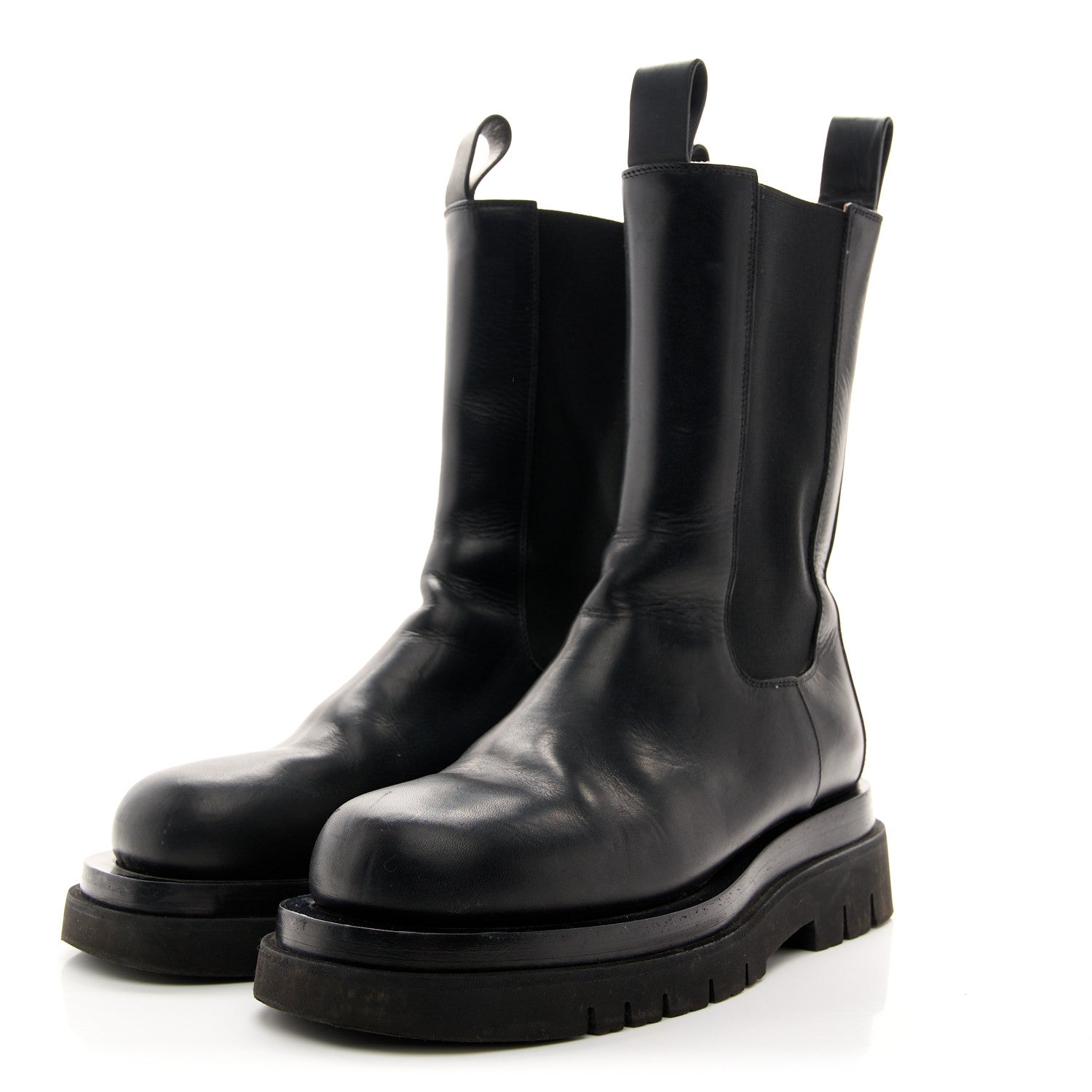 Bottega Veneta Calfskin The Lug Chelsea 55mm Boots 38 Black
