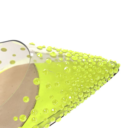 Christian Louboutin PVC Fluo Mat Spikaqueen 100 Pumps 37.5 Version Yellow Fluo 12 of 13