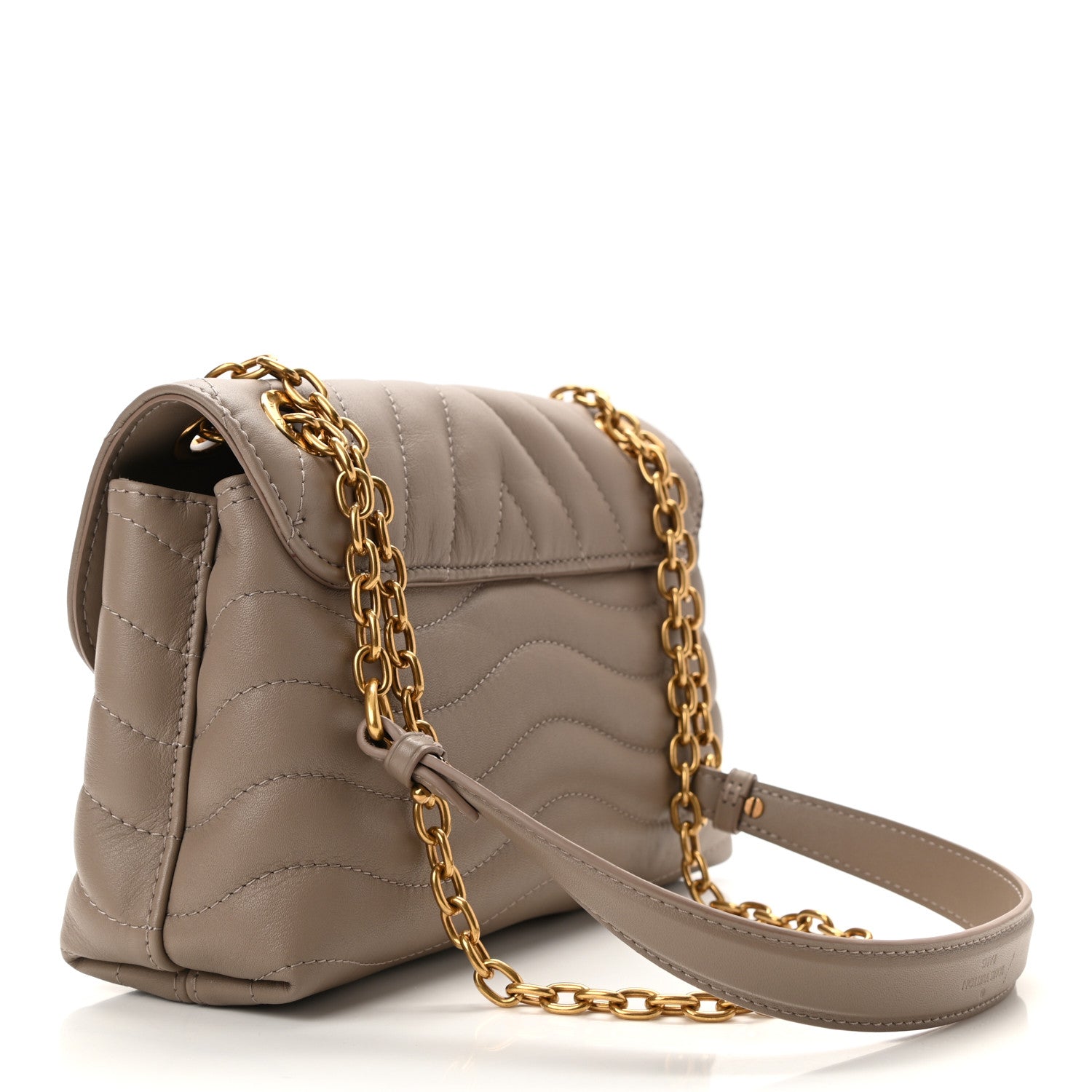 Louis Vuitton Calfskin LV New Wave Chain Bag Taupe 3 of 9