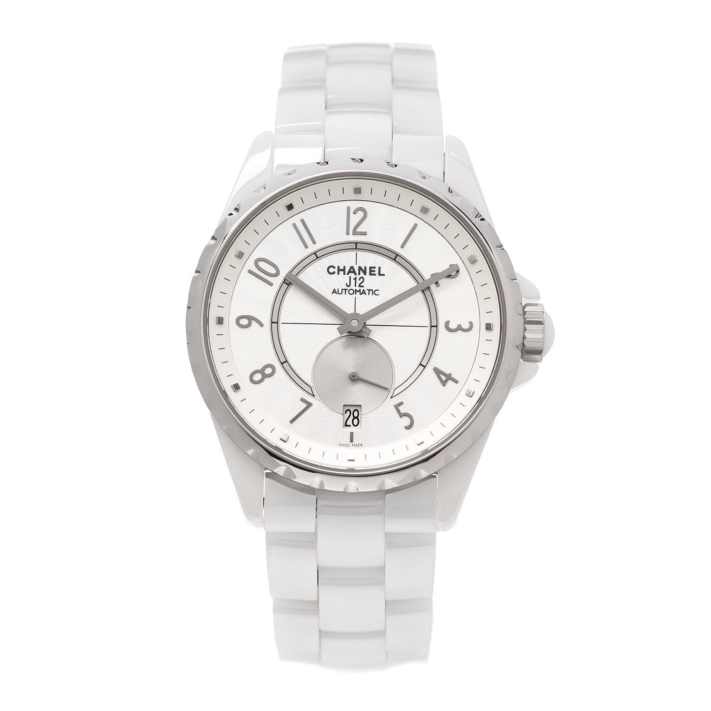 Stainless Steel Ceramic 38mm J12 Chrono Automatic Watch White