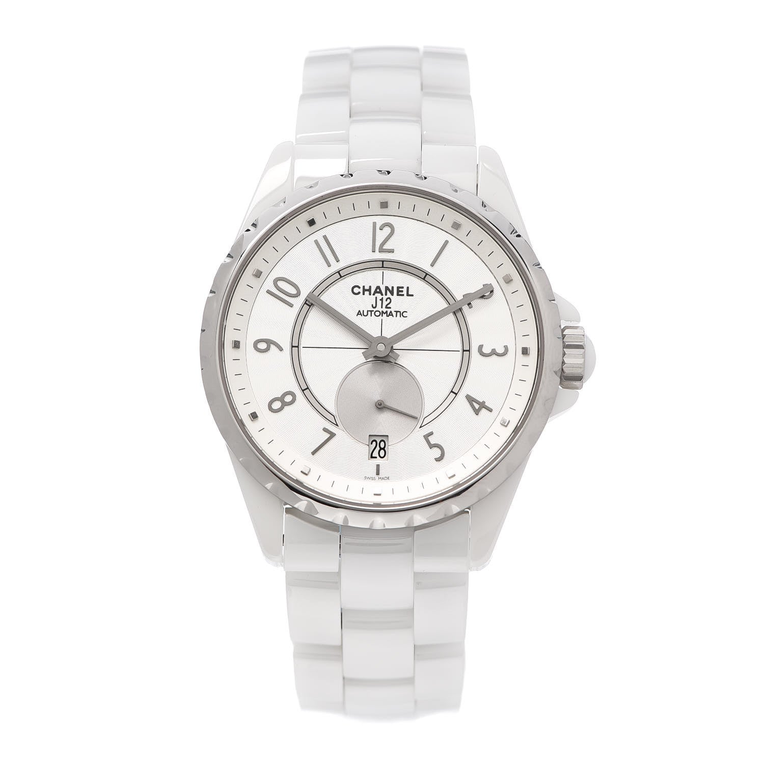 Chanel Stainless Steel Ceramic 38mm J12 Chrono Automatic Watch White 1 of 6