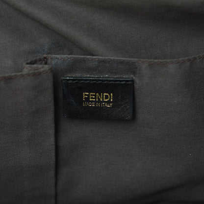 Fendi Metallic Nubuck Medium Chains Tote Black 6 of 14