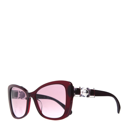 Chanel Acetate Pearl Butterfly Sunglasses 5445-H-A Dark Red 1 of 8