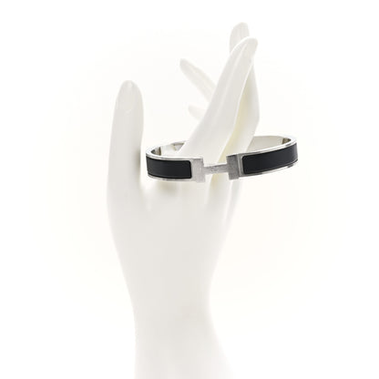 Hermes Matte Enamel Narrow Clic Clac HH Bracelet GM Black 2 of 5