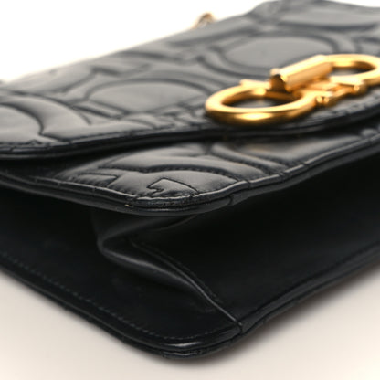 Salvatore Ferragamo Calfskin Quilted Gancini Flap Bag Black 8 of 11