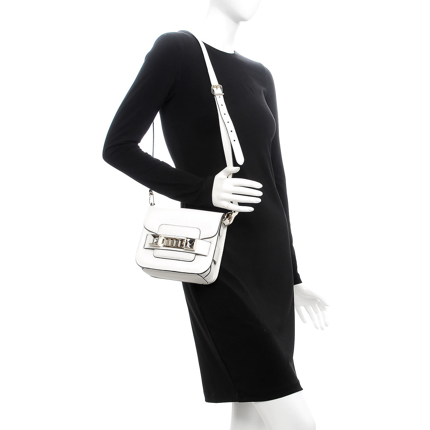 Proenza Schouler Linosa Calfskin Tiny PS11 Classic Shoulder Bag White 2 of 12