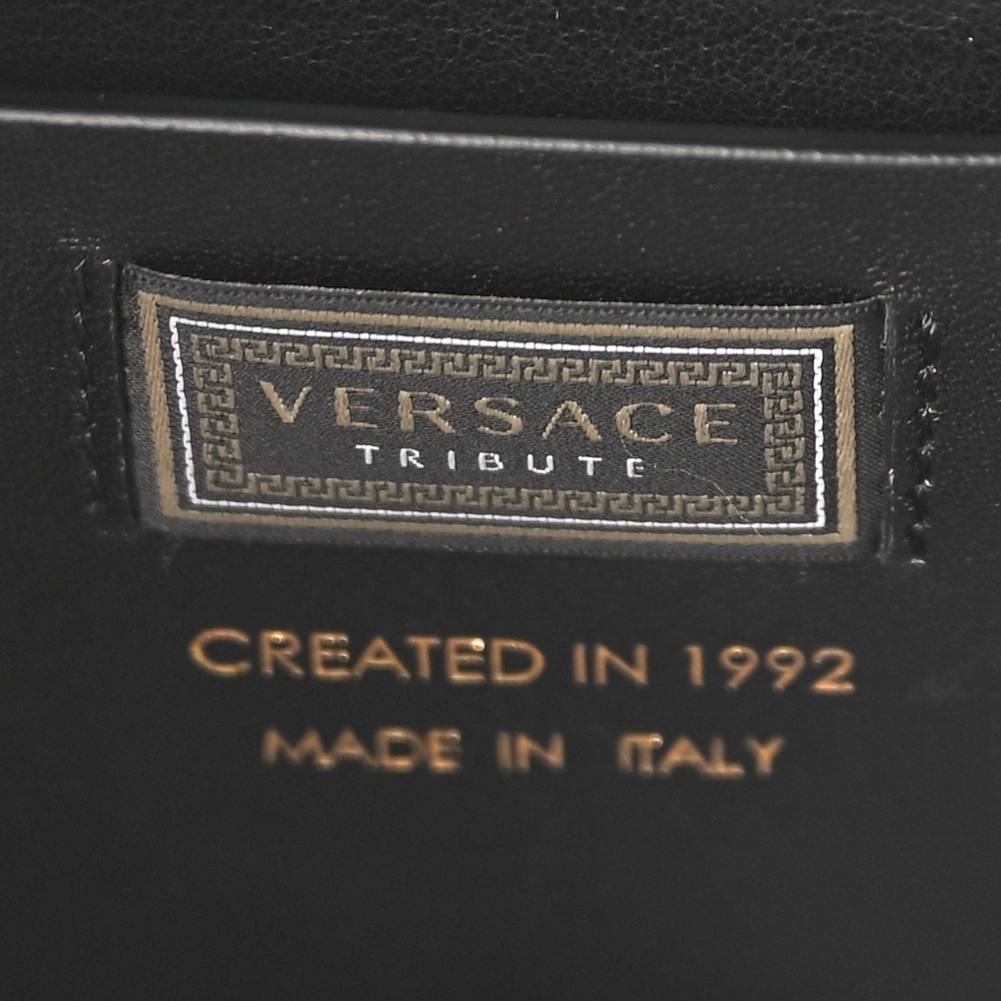 Calfskin Medallion Tribute Bowling Bag Black