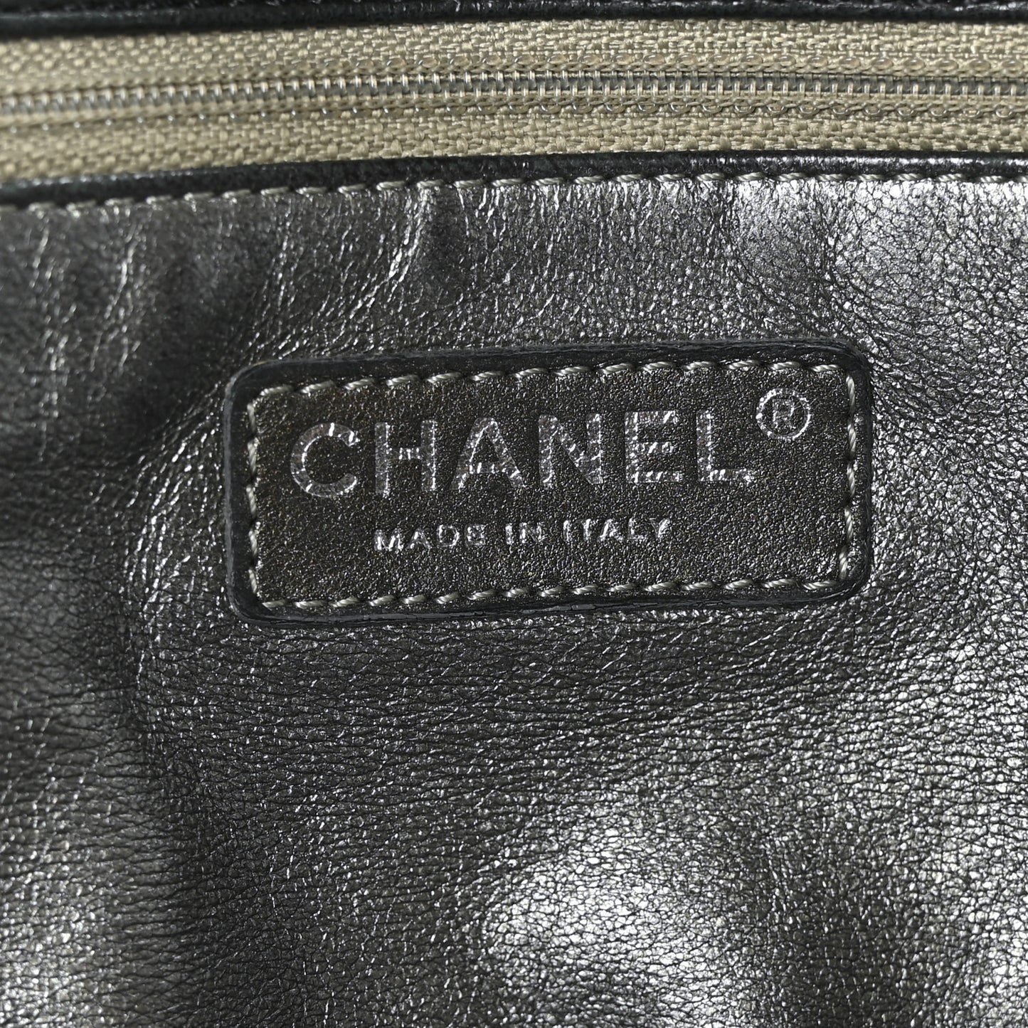 Distressed Lambskin Quilted Le Marais Front Pocket Bowling Bag Black