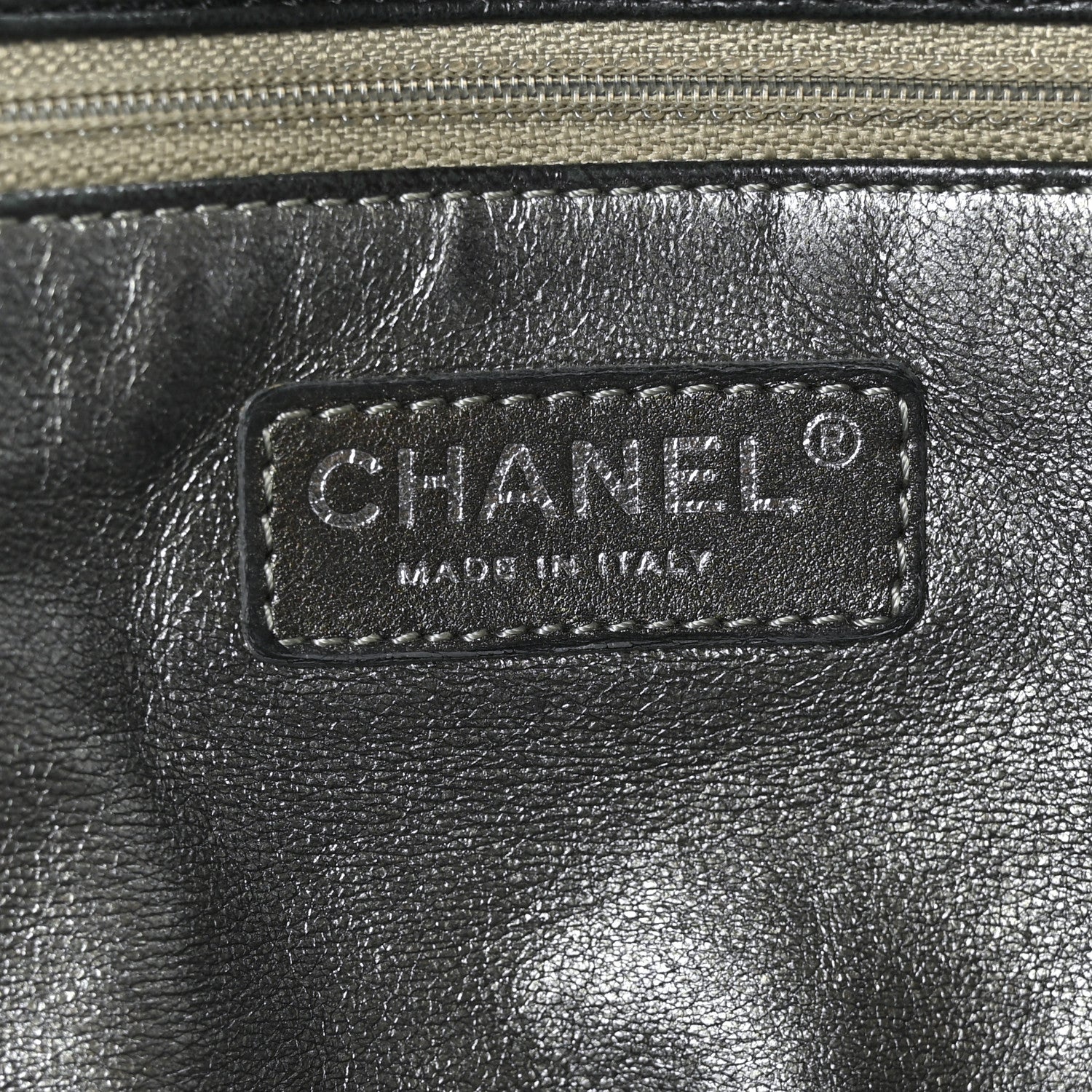 Chanel Distressed Lambskin Quilted Le Marais Front Pocket Bowling Bag Black 6 of 10