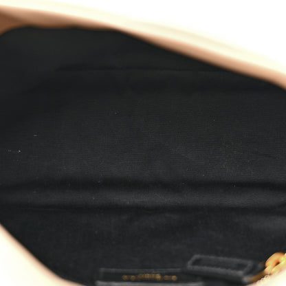 Saint Laurent Lambskin Quilted Small Loulou Puffer Monogram Chain Satchel Dark Beige 5 of 13