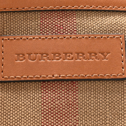 Burberry Canvas Mega Check Mini Ashby Hobo Saddle Brown 7 of 12