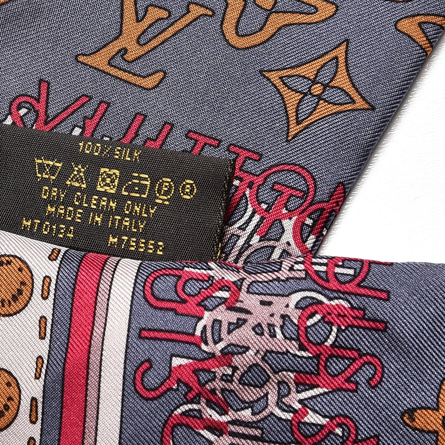 Silk Monogram Map Bandeau Quetsche