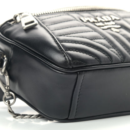Prada Soft Calfskin Impunture Diagramme Belt Bag Black 8 of 9