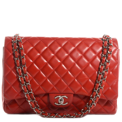 Chanel Lambskin Maxi Double Flap Red 1 of 8