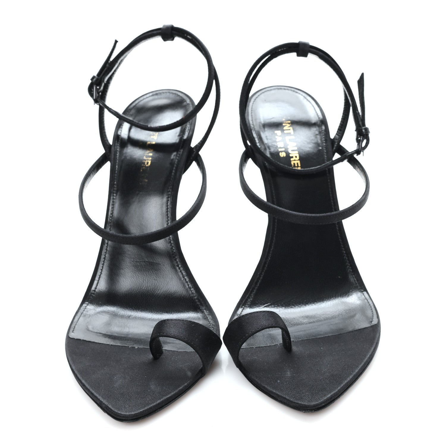Saint Laurent Crepe Satin Dive 110 Mule Sandals 38 Black 3 of 10