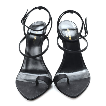 Saint Laurent Crepe Satin Dive 110 Mule Sandals 38 Black 3 of 10
