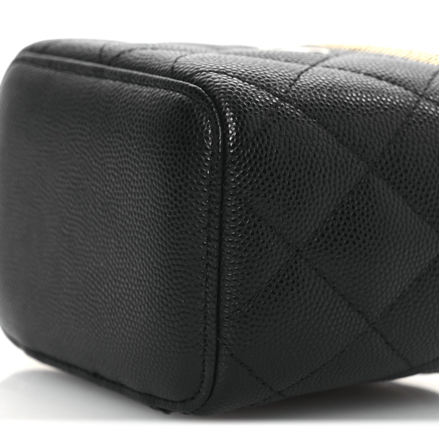 Chanel Caviar Quilted Mini Vanity Case With Chain Black 10 of 13