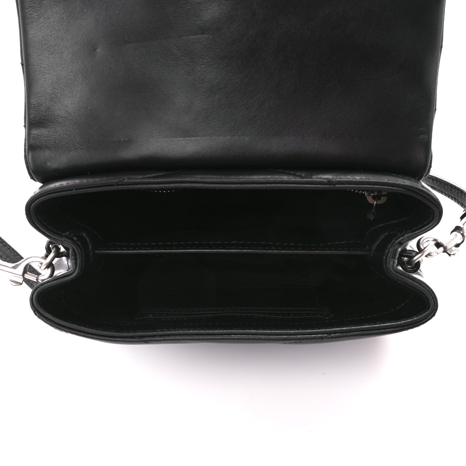 Saint Laurent Calfskin Y Quilted Monogram Toy Loulou Crossbody Bag Black 5 of 11