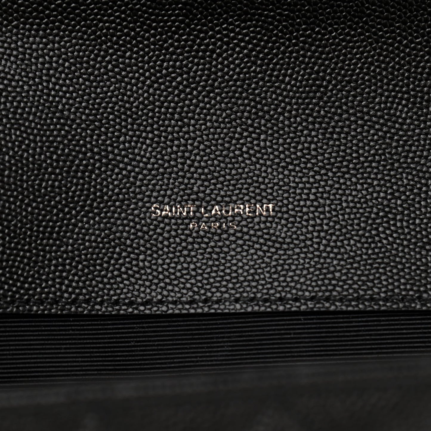 Grain De Poudre Textured Mixed Matelasse Large Triquilt Monogram Monochrome Satchel Black