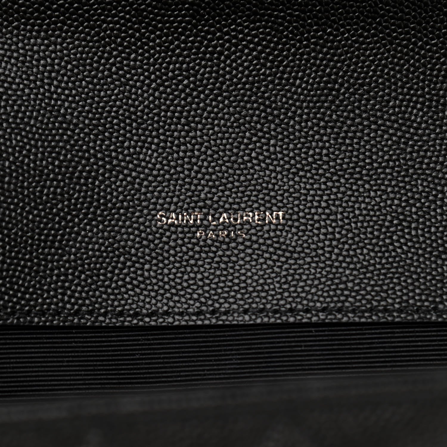 Saint Laurent Grain De Poudre Textured Mixed Matelasse Large Triquilt Monogram Monochrome Satchel Black 6 of 13