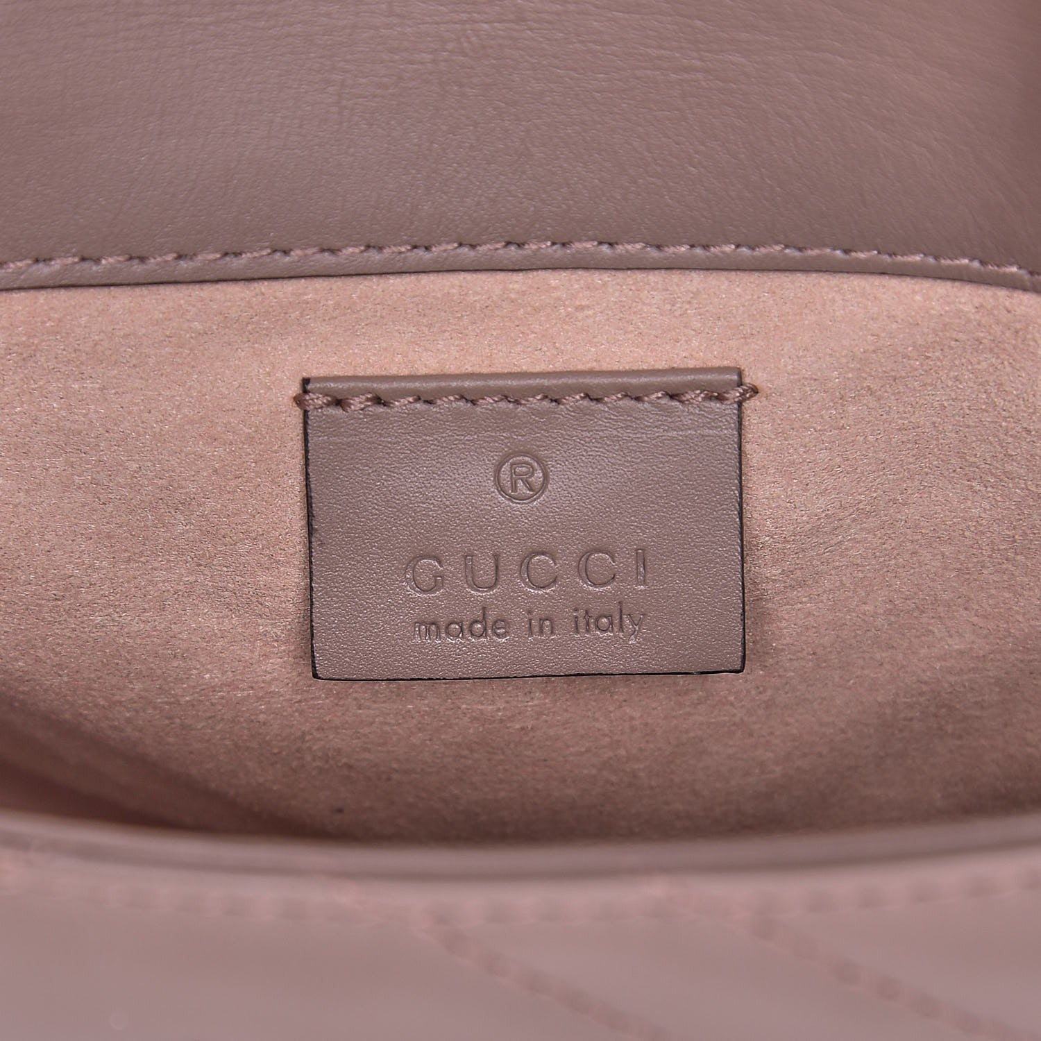 Gucci Calfskin Matelasse Super Mini GG Marmont Shoulder Bag Porcelain Rose 6 of 9