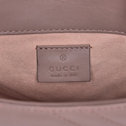 Gucci Calfskin Matelasse Super Mini GG Marmont Shoulder Bag Porcelain Rose 6 of 9