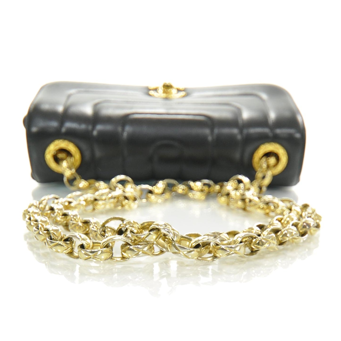 Lambskin Quilted Mini Flap Black