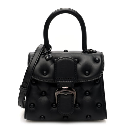 Delvaux Grained Rodeo Calfskin Quilted Mini Brillant Satchel Black 1 of 10