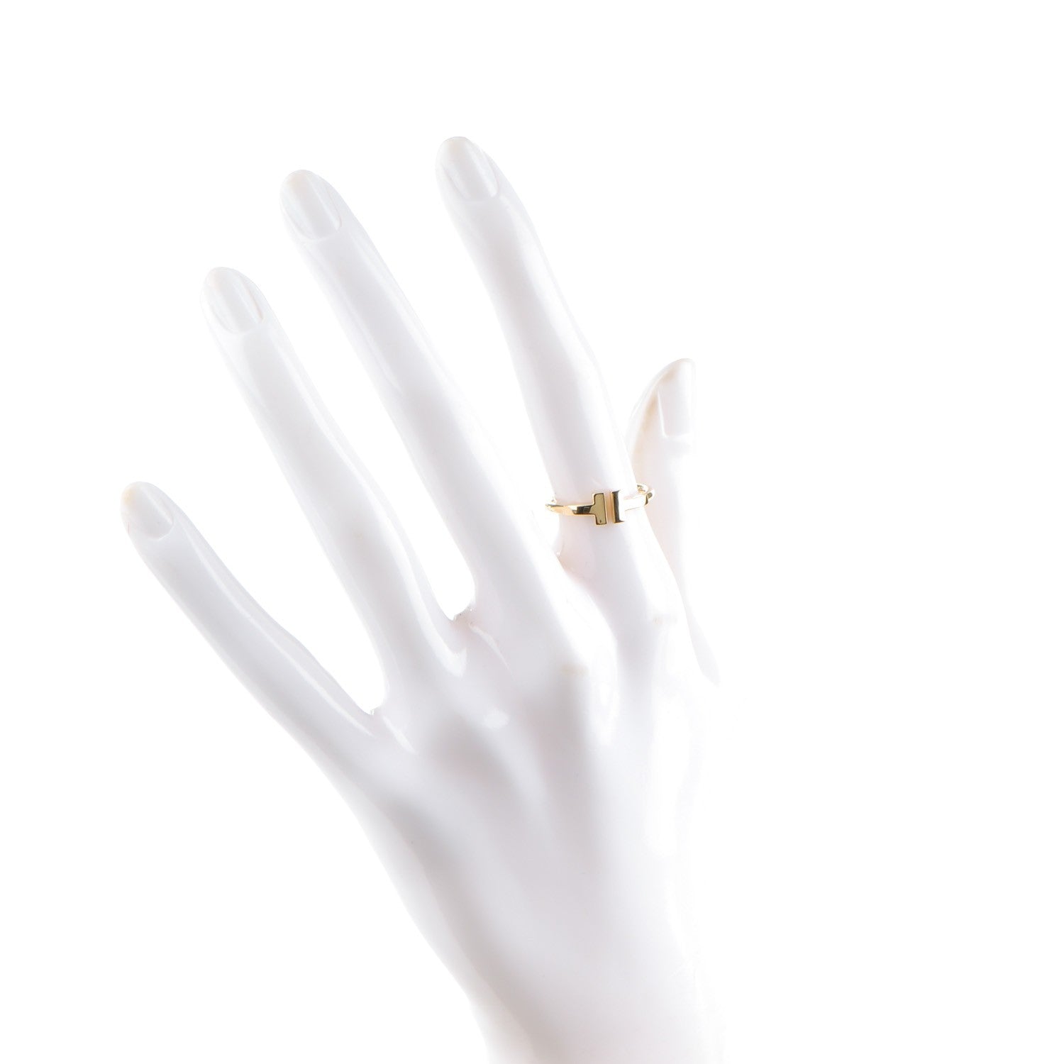 Tiffany 18K Yellow Gold T Wire Ring 50 5.5 2 of 5