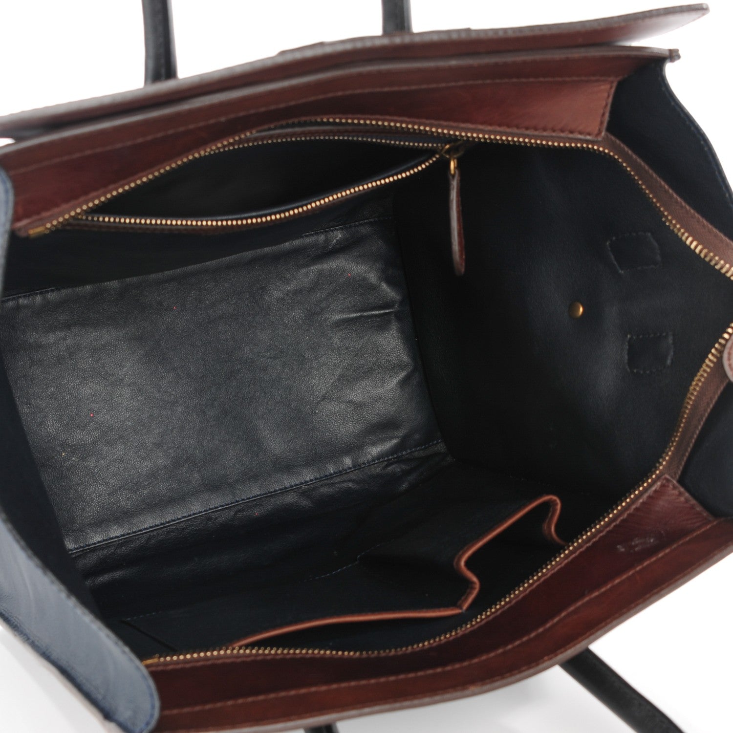 Celine Smooth Calfskin Mini Tri-Color Luggage Navy 5 of 10