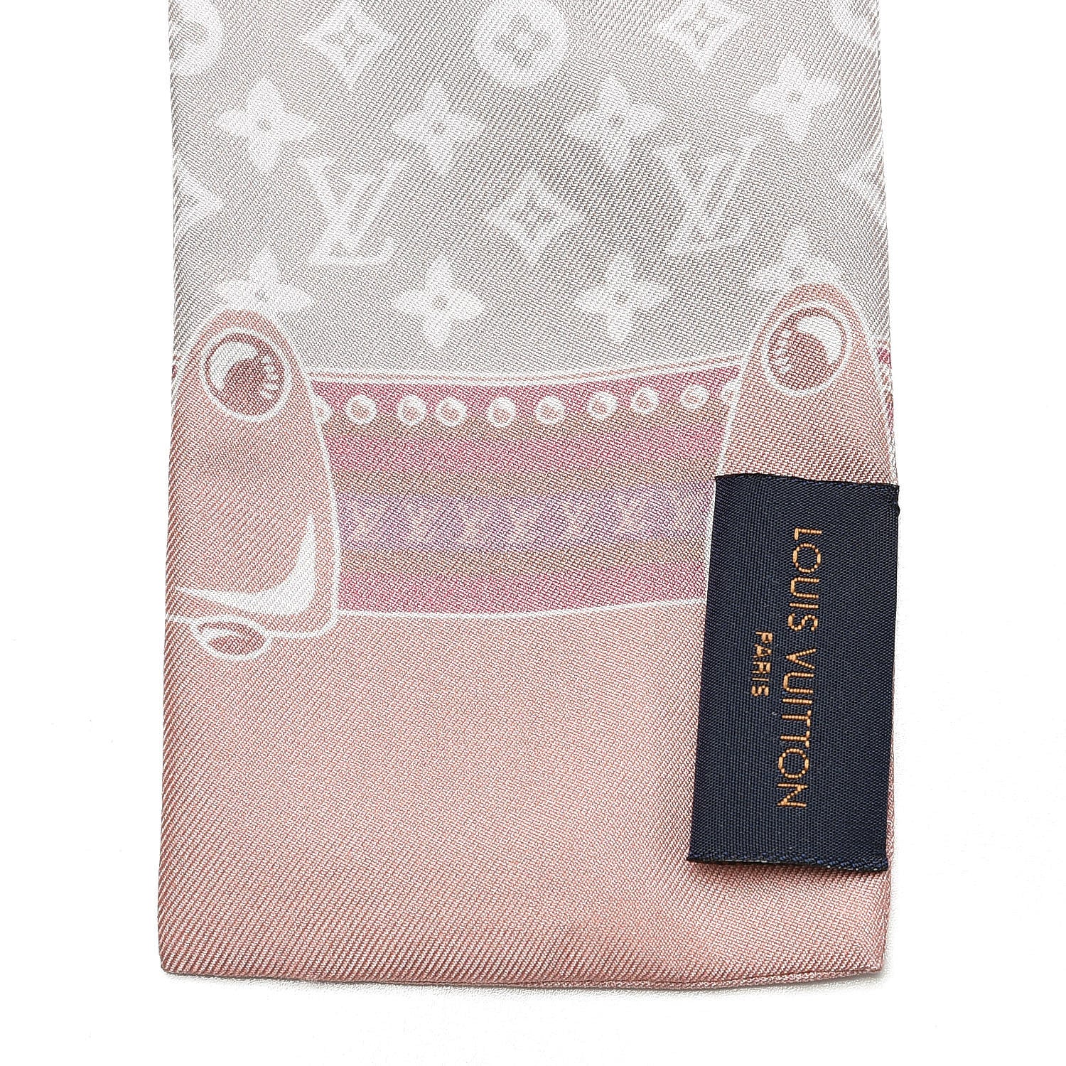Louis Vuitton Silk Monogram Poodle Animalle Bandeau Rose Pale 4 of 5
