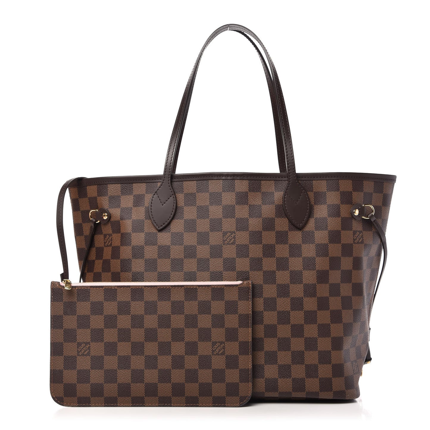 Damier Ebene Neo Neverfull MM Rose Ballerine