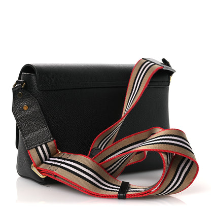 Burberry Grainy Calfskin Note Crossbody Bag Black 3 of 14