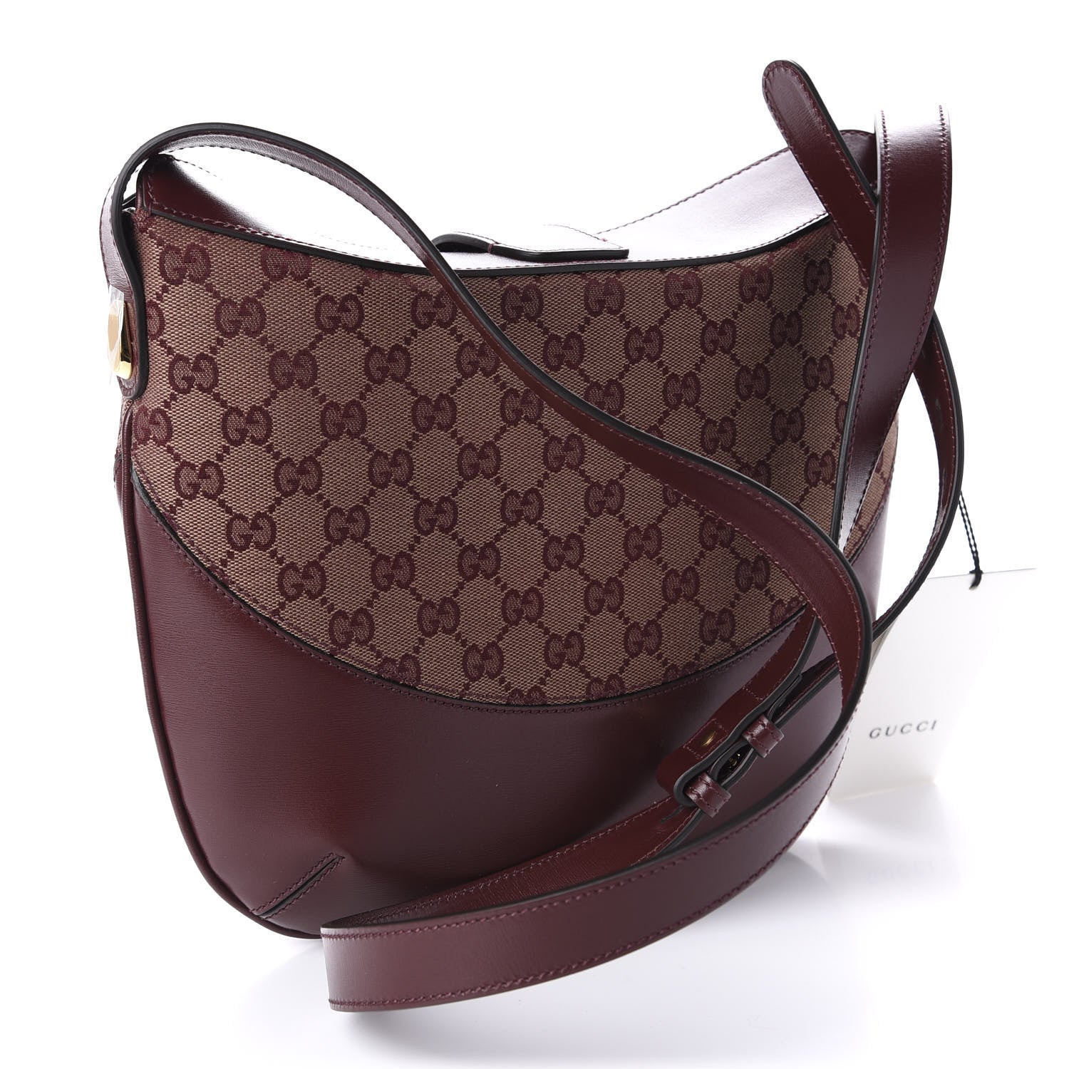 Gucci GG Monogram Calfskin Medium Arli Shoulder Bag Sahara Rubino Chardonnay 3 of 10