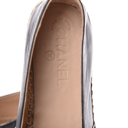 Chanel Lambskin CC Espadrilles 40 Black 9 of 12