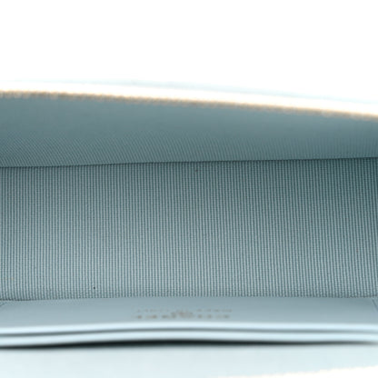 Chanel Caviar Quilted Top Handle Slim Vanity With Chain Light Blue 5 of 11