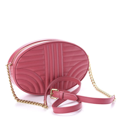 Prada Soft Calfskin Impunture Diagramme Chain Crossbody Peonia 3 of 9